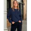 imageANRABESS Womens Long Sleeve Henley Tops Tunic Sweatshirt Loose Slit Casual Button Shirts Pullover 2025 Fall Winter OutfitsNavy Blue