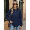 imageANRABESS Womens Long Sleeve Henley Tops Tunic Sweatshirt Loose Slit Casual Button Shirts Pullover 2025 Fall Winter OutfitsNavy Blue