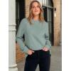 imageANRABESS Womens Long Sleeve Henley Tops Tunic Sweatshirt Loose Slit Casual Button Shirts Pullover 2025 Fall Winter OutfitsSage Green