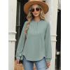 imageANRABESS Womens Long Sleeve Henley Tops Tunic Sweatshirt Loose Slit Casual Button Shirts Pullover 2025 Fall Winter OutfitsSage Green