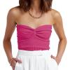 imageANRABESS Tube Top for Women Summer Strapless Bandeau Knit Twist Knot Corset Crop Basic Tank Top 2025 Vacation Outfits ClothesRose