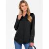 imageANRABESS Blouse for Women Dressy Casual Satin Long Sleeve Button Down Shirts 2025 Fall Outfits Office Business Work TopsBlack