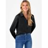 imageANRABESS Blouse for Women Dressy Casual Satin Long Sleeve Button Down Shirts 2025 Fall Outfits Office Business Work TopsBlack