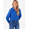 imageANRABESS Blouse for Women Dressy Casual Satin Long Sleeve Button Down Shirts 2025 Fall Outfits Office Business Work TopsBlue