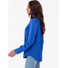 imageANRABESS Blouse for Women Dressy Casual Satin Long Sleeve Button Down Shirts 2025 Fall Outfits Office Business Work TopsBlue
