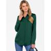 imageANRABESS Blouse for Women Dressy Casual Satin Long Sleeve Button Down Shirts 2025 Fall Outfits Office Business Work TopsForest Green