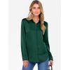 imageANRABESS Blouse for Women Dressy Casual Satin Long Sleeve Button Down Shirts 2025 Fall Outfits Office Business Work TopsForest Green