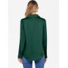 imageANRABESS Blouse for Women Dressy Casual Satin Long Sleeve Button Down Shirts 2025 Fall Outfits Office Business Work TopsForest Green