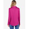 imageANRABESS Blouse for Women Dressy Casual Satin Long Sleeve Button Down Shirts 2025 Fall Outfits Office Business Work TopsHot Pink