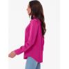 imageANRABESS Blouse for Women Dressy Casual Satin Long Sleeve Button Down Shirts 2025 Fall Outfits Office Business Work TopsHot Pink