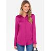 imageANRABESS Blouse for Women Dressy Casual Satin Long Sleeve Button Down Shirts 2025 Fall Outfits Office Business Work TopsHot Pink