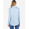 imageANRABESS Blouse for Women Dressy Casual Satin Long Sleeve Button Down Shirts 2025 Fall Outfits Office Business Work TopsLight Blue