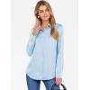 imageANRABESS Blouse for Women Dressy Casual Satin Long Sleeve Button Down Shirts 2025 Fall Outfits Office Business Work TopsLight Blue