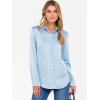 imageANRABESS Blouse for Women Dressy Casual Satin Long Sleeve Button Down Shirts 2025 Fall Outfits Office Business Work TopsLight Blue