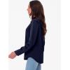 imageANRABESS Blouse for Women Dressy Casual Satin Long Sleeve Button Down Shirts 2025 Fall Outfits Office Business Work TopsNavy Blue