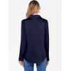 imageANRABESS Blouse for Women Dressy Casual Satin Long Sleeve Button Down Shirts 2025 Fall Outfits Office Business Work TopsNavy Blue