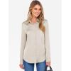 imageANRABESS Blouse for Women Dressy Casual Satin Long Sleeve Button Down Shirts 2025 Fall Outfits Office Business Work TopsParchment