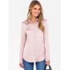 imageANRABESS Blouse for Women Dressy Casual Satin Long Sleeve Button Down Shirts 2025 Fall Outfits Office Business Work TopsPink