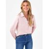 imageANRABESS Blouse for Women Dressy Casual Satin Long Sleeve Button Down Shirts 2025 Fall Outfits Office Business Work TopsPink