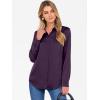 imageANRABESS Blouse for Women Dressy Casual Satin Long Sleeve Button Down Shirts 2025 Fall Outfits Office Business Work TopsPurple