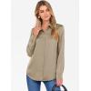 imageANRABESS Blouse for Women Dressy Casual Satin Long Sleeve Button Down Shirts 2025 Fall Outfits Office Business Work TopsTan