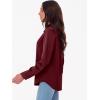 imageANRABESS Blouse for Women Dressy Casual Satin Long Sleeve Button Down Shirts 2025 Fall Outfits Office Business Work TopsWine Red