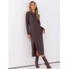 imageANRABESS Long Sleeve Midi Dresses for Women Fall Fashion Casual Vacation Crewneck Loose Split Striped Long Tshirts DressCoffee