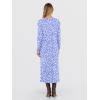 imageANRABESS Long Sleeve Midi Dresses for Women Fall Fashion Casual Vacation Crewneck Loose Split Striped Long Tshirts DressFloral Blue White
