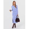 imageANRABESS Long Sleeve Midi Dresses for Women Fall Fashion Casual Vacation Crewneck Loose Split Striped Long Tshirts DressFloral Blue White