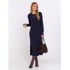 imageANRABESS Long Sleeve Midi Dresses for Women Fall Fashion Casual Vacation Crewneck Loose Split Striped Long Tshirts DressNavy Blue