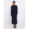 imageANRABESS Long Sleeve Midi Dresses for Women Fall Fashion Casual Vacation Crewneck Loose Split Striped Long Tshirts DressNavy Blue