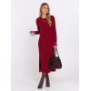imageANRABESS Long Sleeve Midi Dresses for Women Fall Fashion Casual Vacation Crewneck Loose Split Striped Long Tshirts DressRed