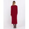 imageANRABESS Long Sleeve Midi Dresses for Women Fall Fashion Casual Vacation Crewneck Loose Split Striped Long Tshirts DressRed