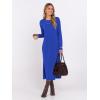 imageANRABESS Long Sleeve Midi Dresses for Women Fall Fashion Casual Vacation Crewneck Loose Split Striped Long Tshirts DressRoyal Blue