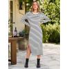 imageANRABESS Long Sleeve Midi Dresses for Women Fall Fashion Casual Vacation Crewneck Loose Split Striped Long Tshirts DressWhite Black Stripe