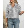 imageANRABESS Long Sleeve Striped Shirts for Women Fall Button Down Cute Tops 2025 V Neck Businese Casual Blouses with PocketsBlack Striped