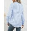 imageANRABESS Long Sleeve Striped Shirts for Women Fall Button Down Cute Tops 2025 V Neck Businese Casual Blouses with PocketsBlue Striped