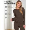 imageANRABESS Thermal Underwear for Women Long Johns Fleece Lined Base Layer Pajama Set Cold Weather Top Bottom Winter ClothingDark Brown