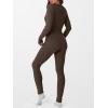 imageANRABESS Thermal Underwear for Women Long Johns Fleece Lined Base Layer Pajama Set Cold Weather Top Bottom Winter ClothingDark Brown
