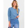 imageANRABESS Womens 100 Wool Sweaters Crewneck Long Sleeve Work Business Casual Basic Sweater Tops 2025 Fall OutfitsBlue