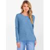 imageANRABESS Womens 100 Wool Sweaters Crewneck Long Sleeve Work Business Casual Basic Sweater Tops 2025 Fall OutfitsBlue