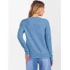 imageANRABESS Womens 100 Wool Sweaters Crewneck Long Sleeve Work Business Casual Basic Sweater Tops 2025 Fall OutfitsBlue