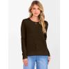 imageANRABESS Womens 100 Wool Sweaters Crewneck Long Sleeve Work Business Casual Basic Sweater Tops 2025 Fall OutfitsBrown