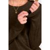 imageANRABESS Womens 100 Wool Sweaters Crewneck Long Sleeve Work Business Casual Basic Sweater Tops 2025 Fall OutfitsBrown