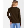 imageANRABESS Womens 100 Wool Sweaters Crewneck Long Sleeve Work Business Casual Basic Sweater Tops 2025 Fall OutfitsBrown