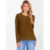 imageANRABESS Womens 100 Wool Sweaters Crewneck Long Sleeve Work Business Casual Basic Sweater Tops 2025 Fall OutfitsCaramel