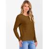 imageANRABESS Womens 100 Wool Sweaters Crewneck Long Sleeve Work Business Casual Basic Sweater Tops 2025 Fall OutfitsCaramel