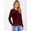 imageANRABESS Womens 100 Wool Sweaters Crewneck Long Sleeve Work Business Casual Basic Sweater Tops 2025 Fall OutfitsDark Red