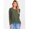 imageANRABESS Womens 100 Wool Sweaters Crewneck Long Sleeve Work Business Casual Basic Sweater Tops 2025 Fall OutfitsGreen