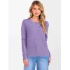 imageANRABESS Womens 100 Wool Sweaters Crewneck Long Sleeve Work Business Casual Basic Sweater Tops 2025 Fall OutfitsLight Purple